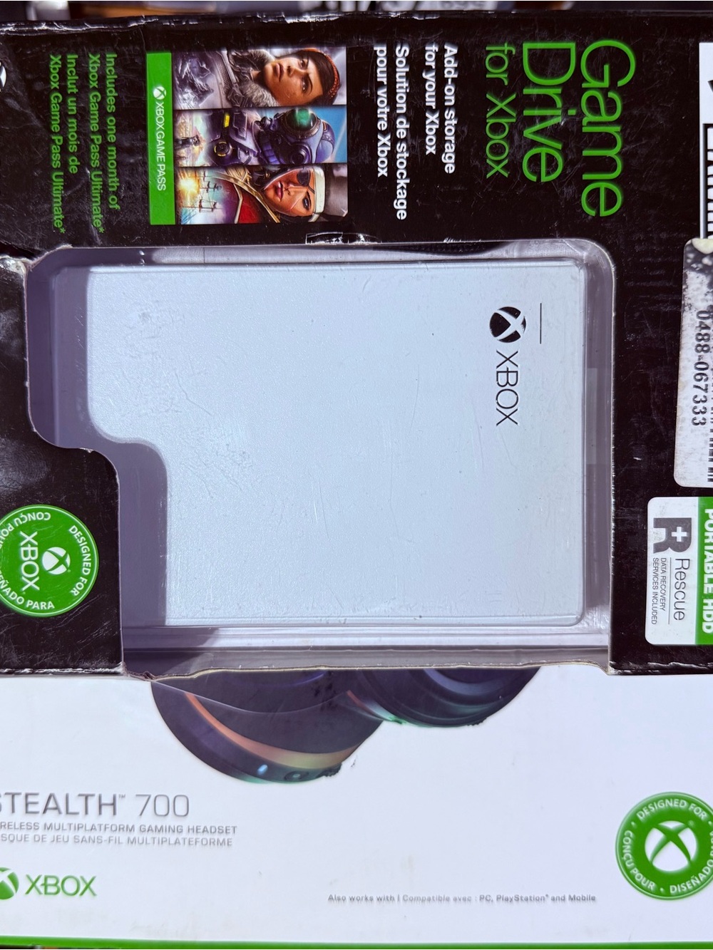XBOX Stealth 700 Wireless Gaming Headset & 2TB Seagate Game Drive